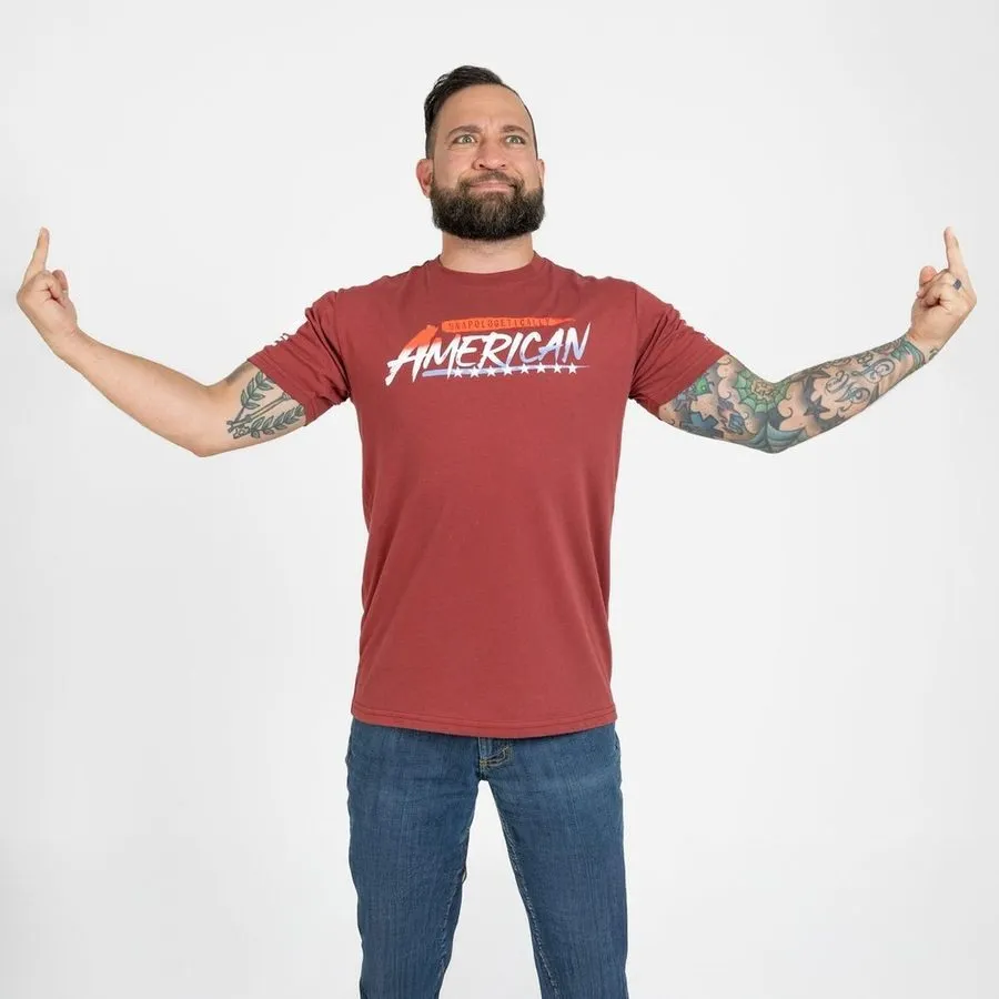 Unapologetically American T-Shirt - Red Plum sold by Grunt Style product image thumbnail 5
