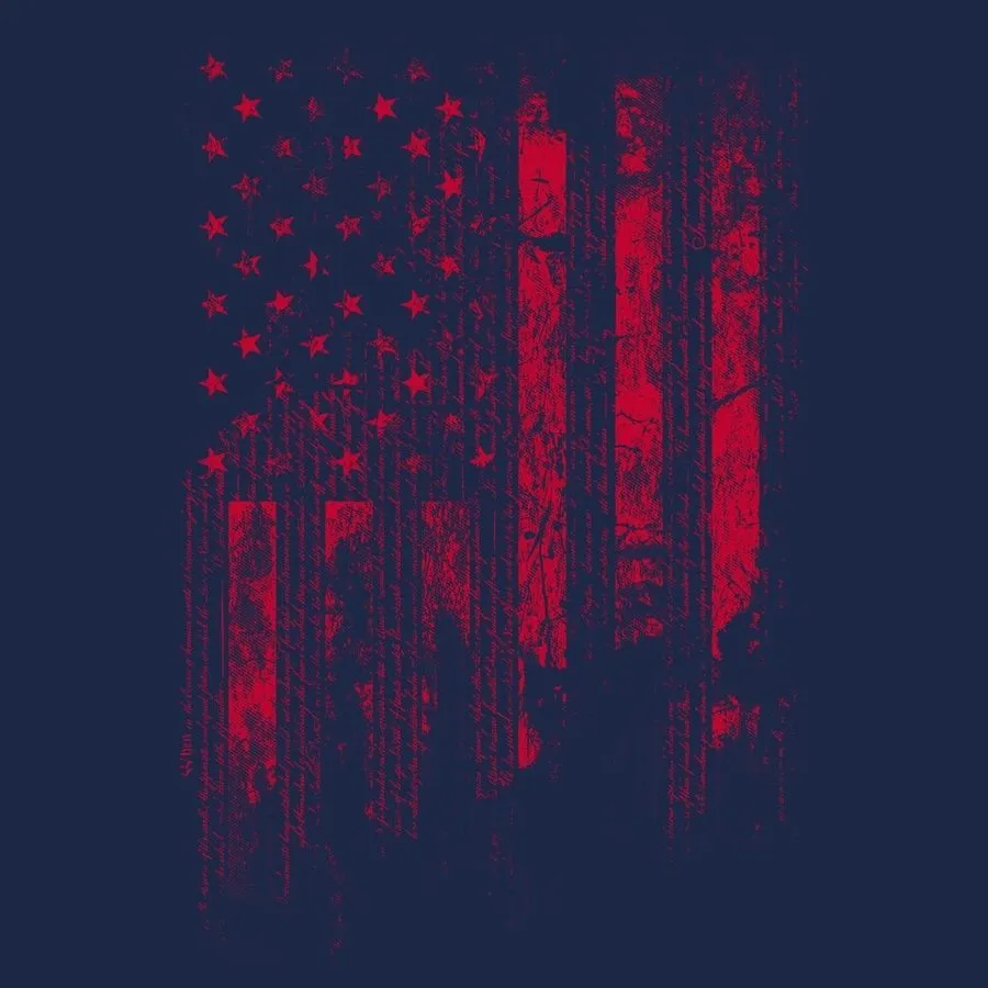 1776 Flag Long Sleeve - Navy sold by Grunt Style product image thumbnail 2