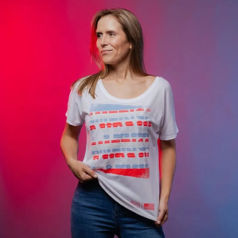 Women's America F*ck Yeah Slouchy Fit T-Shirt - White sold by Grunt Style