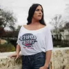 Women's Seasoned Patriot Slouchy Fit T-Shirt - White sold by Grunt Style