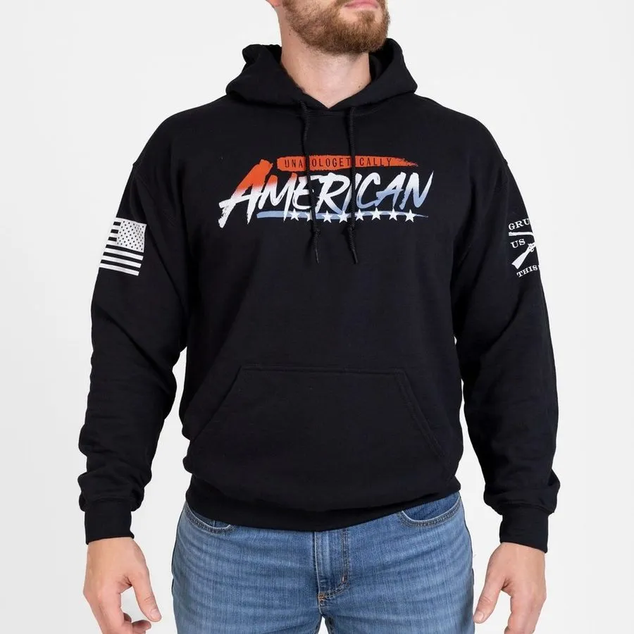 Unapologetically American Hoodie - Black sold by Grunt Style product image thumbnail 3