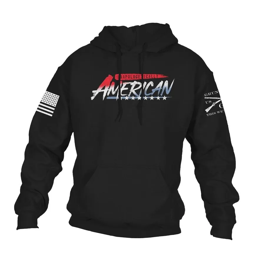 Unapologetically American Hoodie - Black sold by Grunt Style product image thumbnail 4