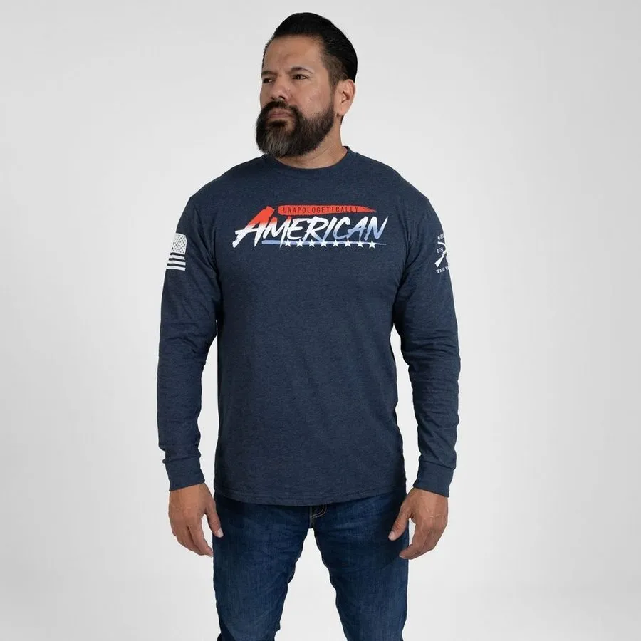 Unapologetically American Long Sleeve - Navy sold by Grunt Style product image thumbnail 2