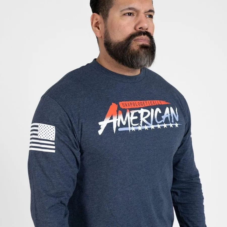 Unapologetically American Long Sleeve - Navy sold by Grunt Style product image thumbnail 3