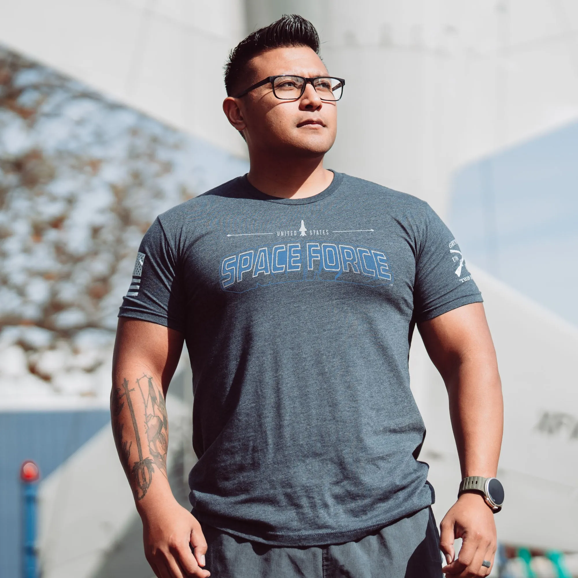 USSF - Space Force T-Shirt - Midnight Navy sold by Grunt Style product image thumbnail 3