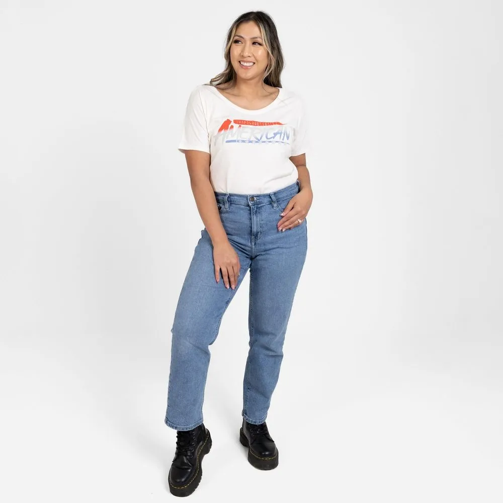 Women's Unapologetically American Slouchy T-Shirt - White sold by Grunt Style product image thumbnail 5