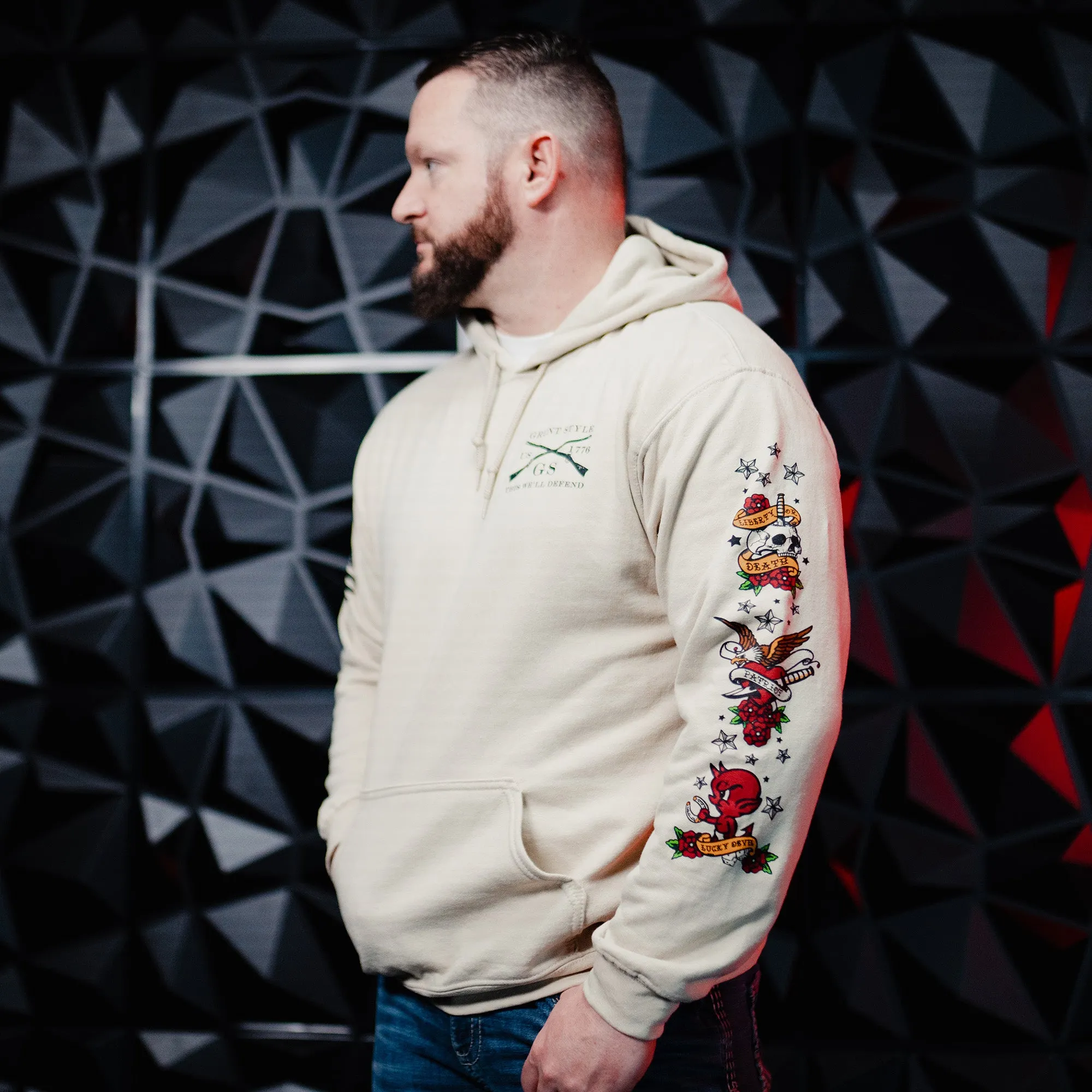 Freedom Ink Hoodie - Sand sold by Grunt Style product image thumbnail 2