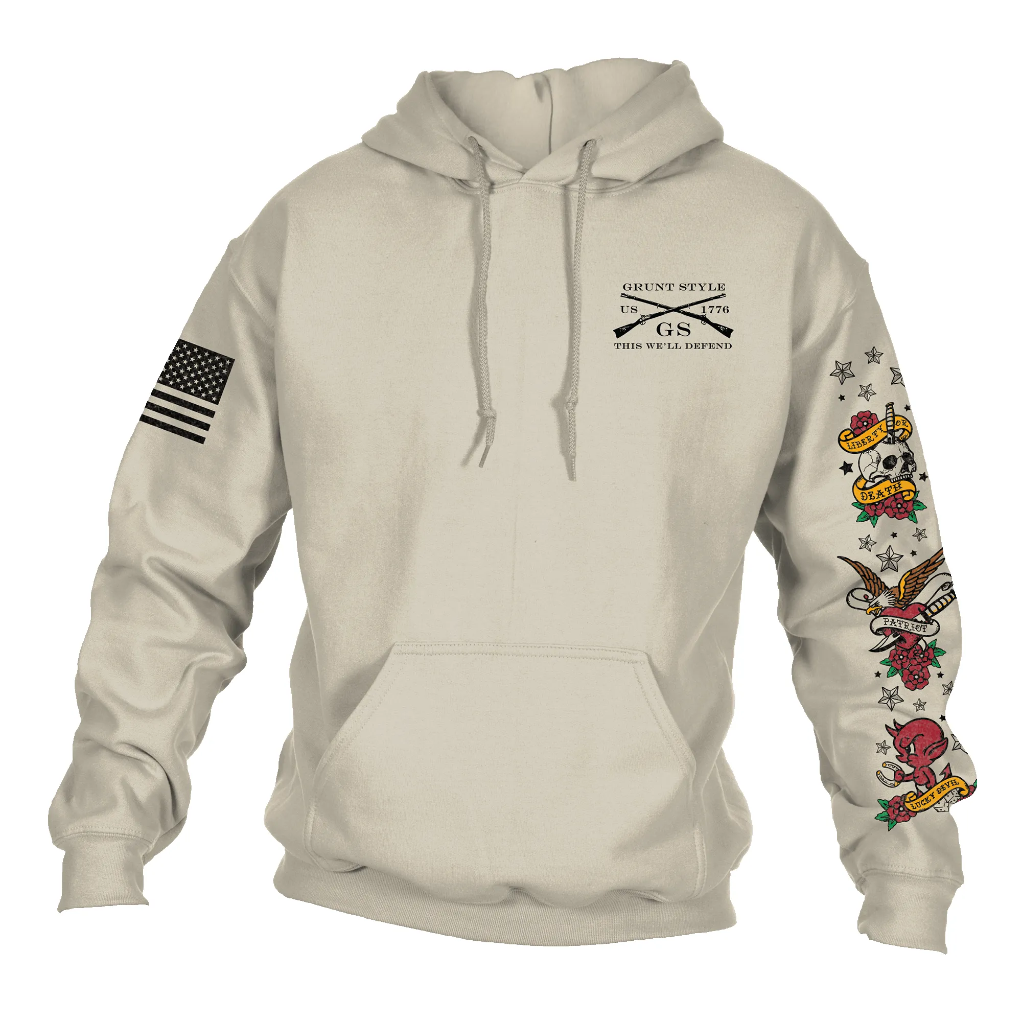 Freedom Ink Hoodie - Sand sold by Grunt Style