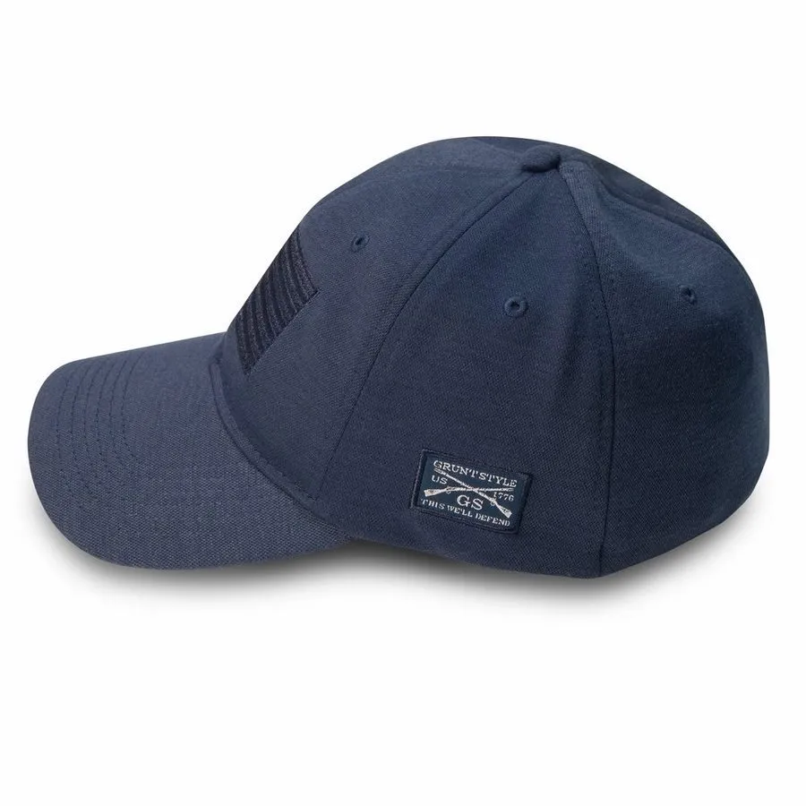 Blackout Flag Stretch Fit Hat - Navy sold by Grunt Style product image thumbnail 4