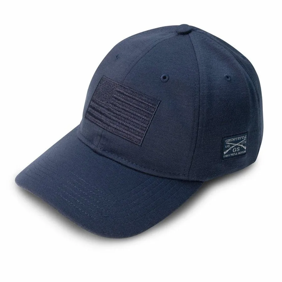 Blackout Flag Stretch Fit Hat - Navy sold by Grunt Style product image thumbnail 3