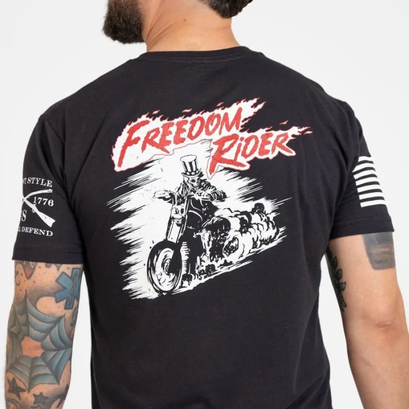 Freedom Rider T-Shirt - Black sold by Grunt Style
