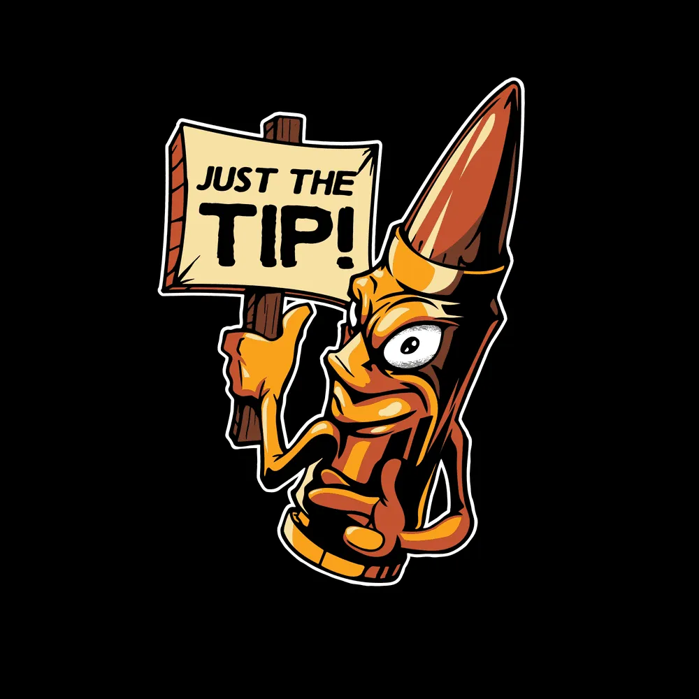 Just The Tip T-Shirt - Black sold by Grunt Style product image thumbnail 2