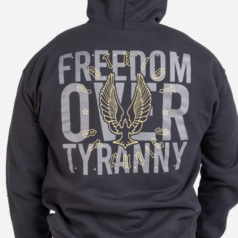 Freedom Over Tyranny Hoodie - Black sold by Grunt Style