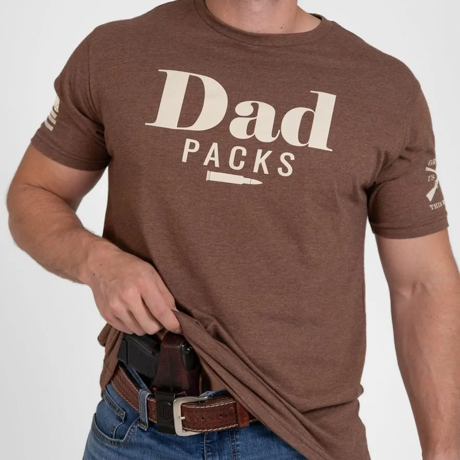 Dad Carries T-Shirt - Heather Brown sold by Grunt Style product image thumbnail 3