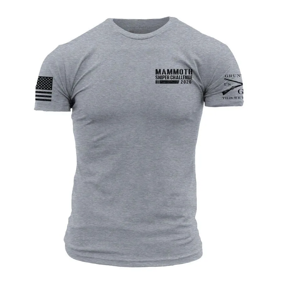 Mammoth Sniper Challenge 2026 Training T-Shirt - Dark Heather Gray sold by Grunt Style product image thumbnail 2
