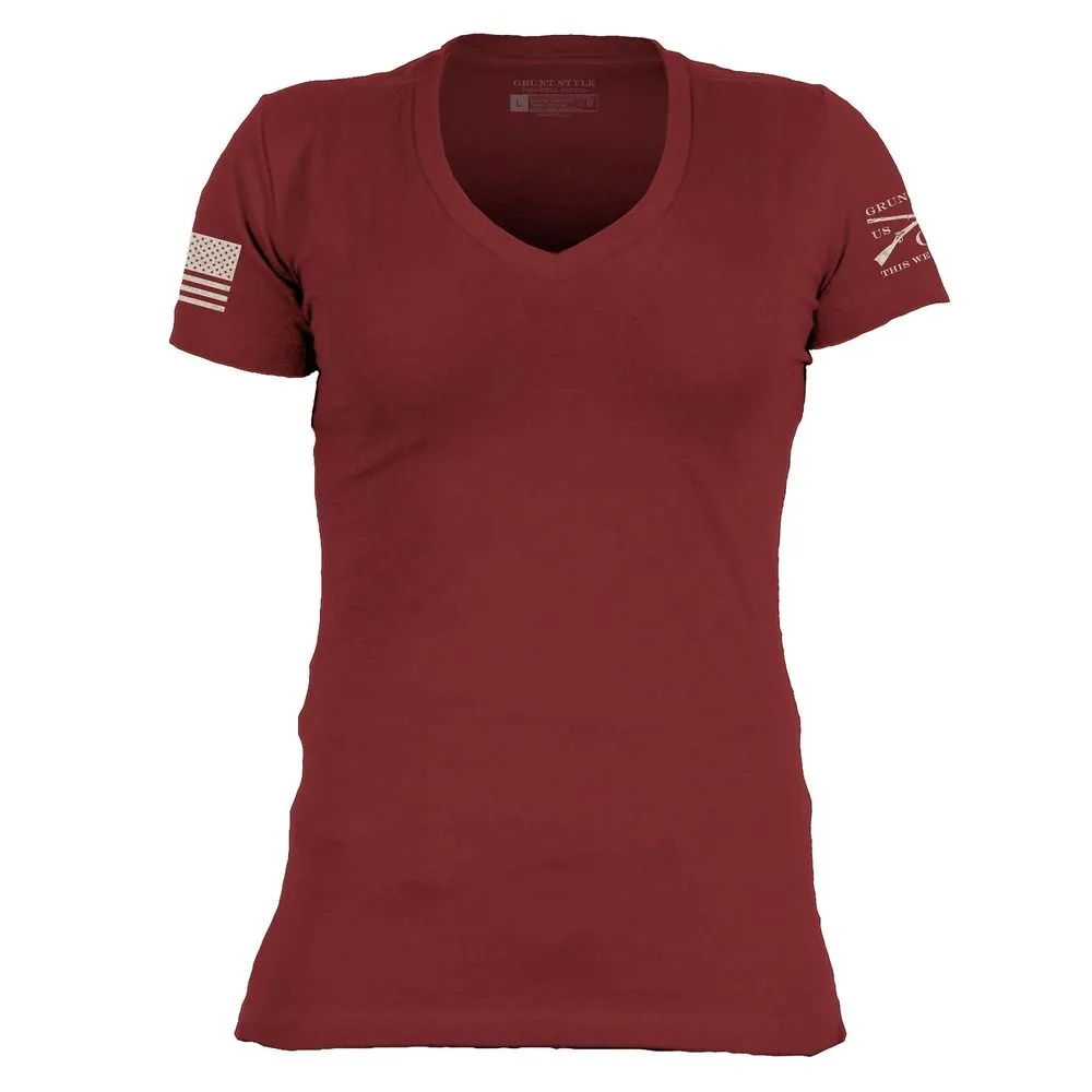 Basic T-Shirt Women's V-Neck Autumn Collection 3-Pack sold by Grunt Style product image thumbnail 4