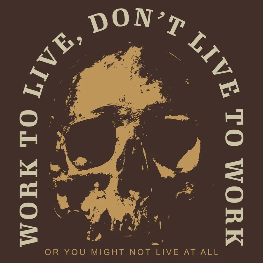Work To Live T-Shirt - Heather Brown sold by Grunt Style product image thumbnail 2