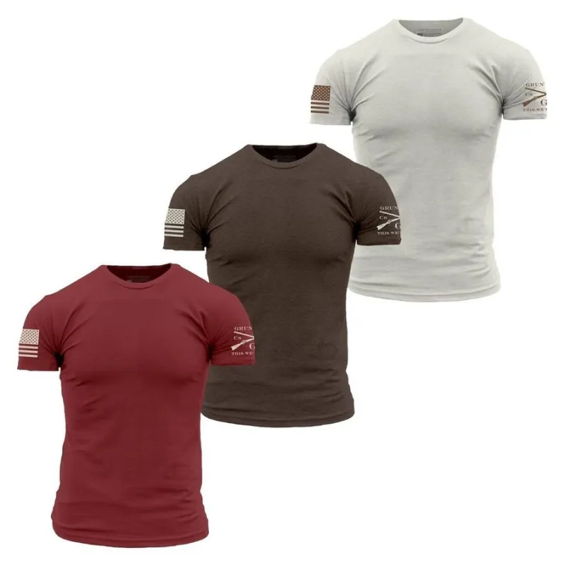 Basic T-Shirt Autumn Collection 3-Pack sold by Grunt Style