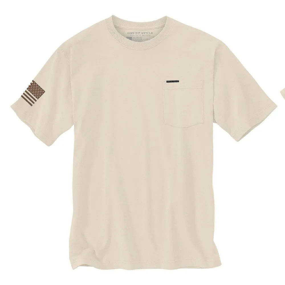 Basic Heavyweight Pocket T-Shirt - Sand sold by Grunt Style