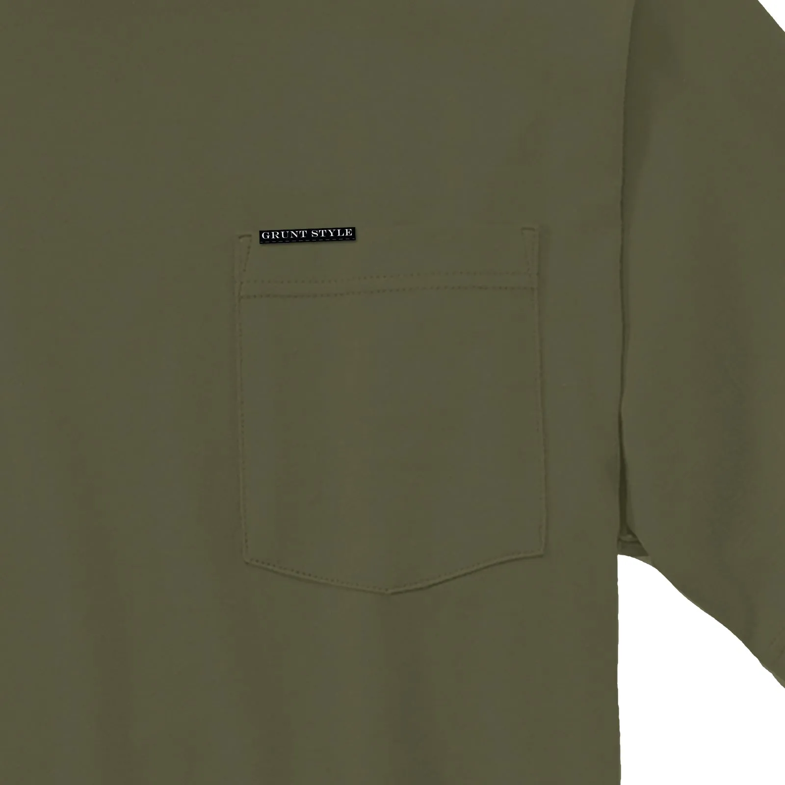 Basic Heavyweight Pocket T-Shirt - Military Green sold by Grunt Style product image thumbnail 2