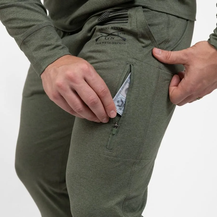 Men's All-Day Jogger - Heather Military Green sold by Grunt Style product image thumbnail 3