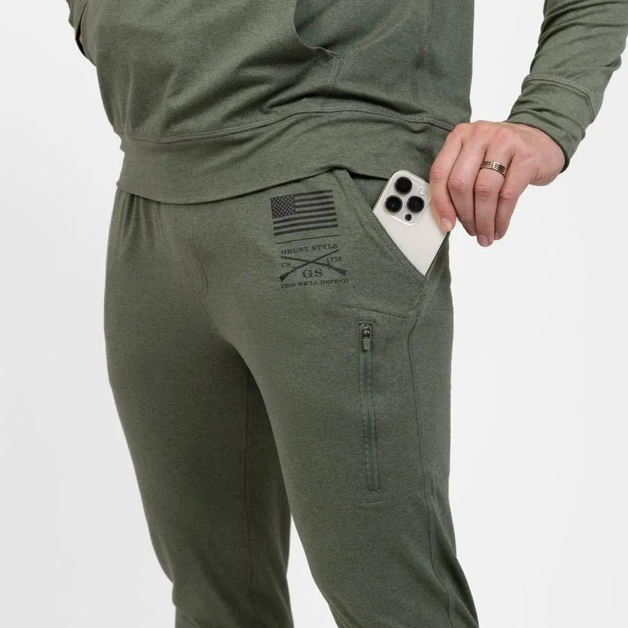 Men's All-Day Jogger - Heather Military Green sold by Grunt Style product image thumbnail 2