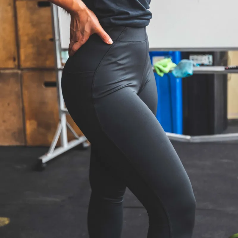 Women's Fitness 7/8 Cropped Legging - Black sold by Grunt Style