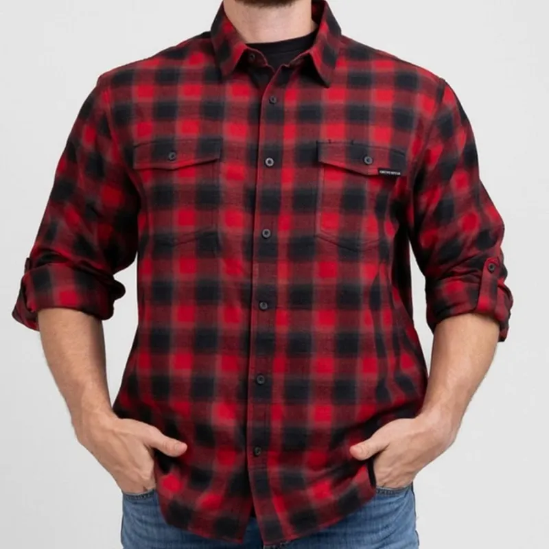 Men's Premium Plaid Flannel - Red sold by Grunt Style