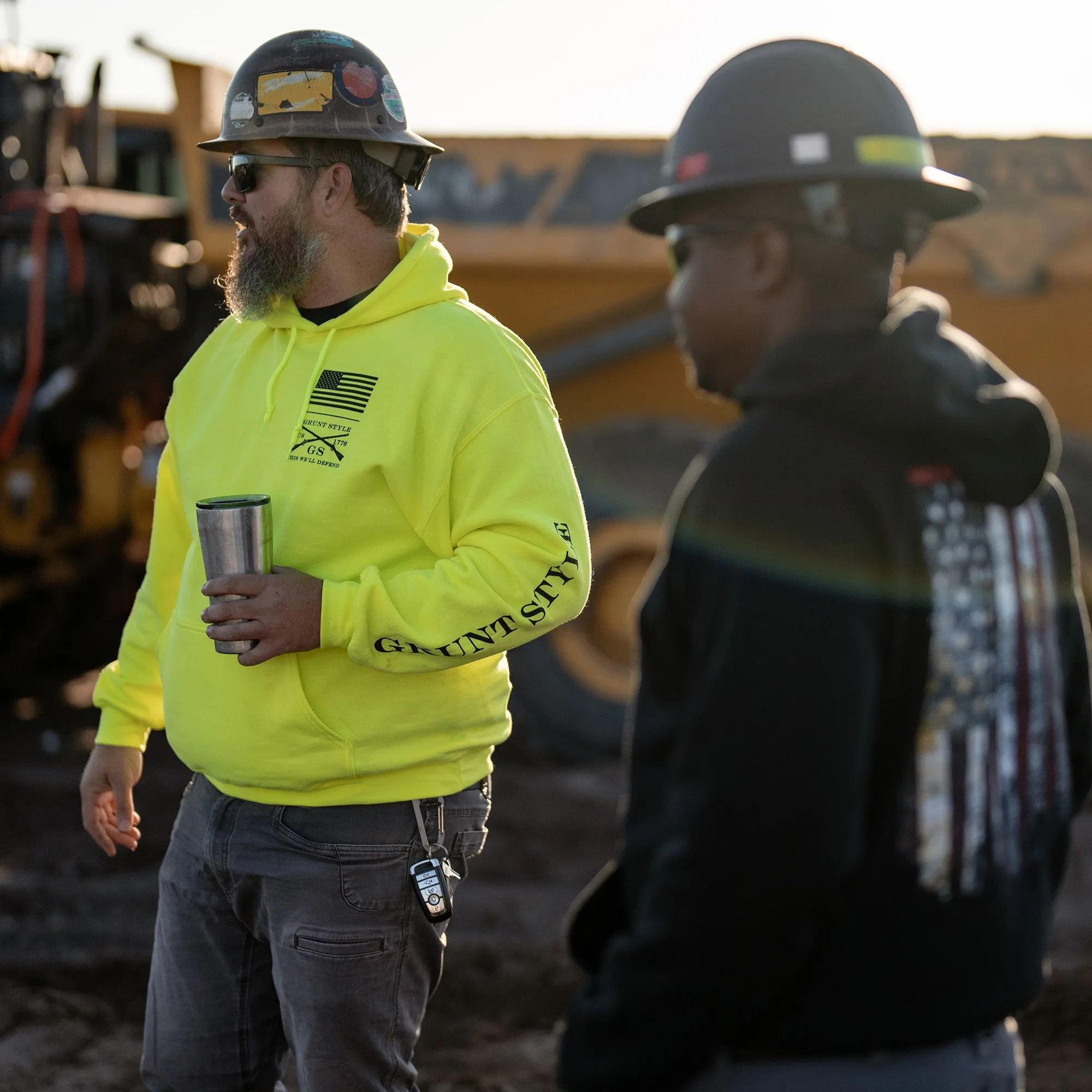 Base Hoodie - Safety Green sold by Grunt Style product image thumbnail 4