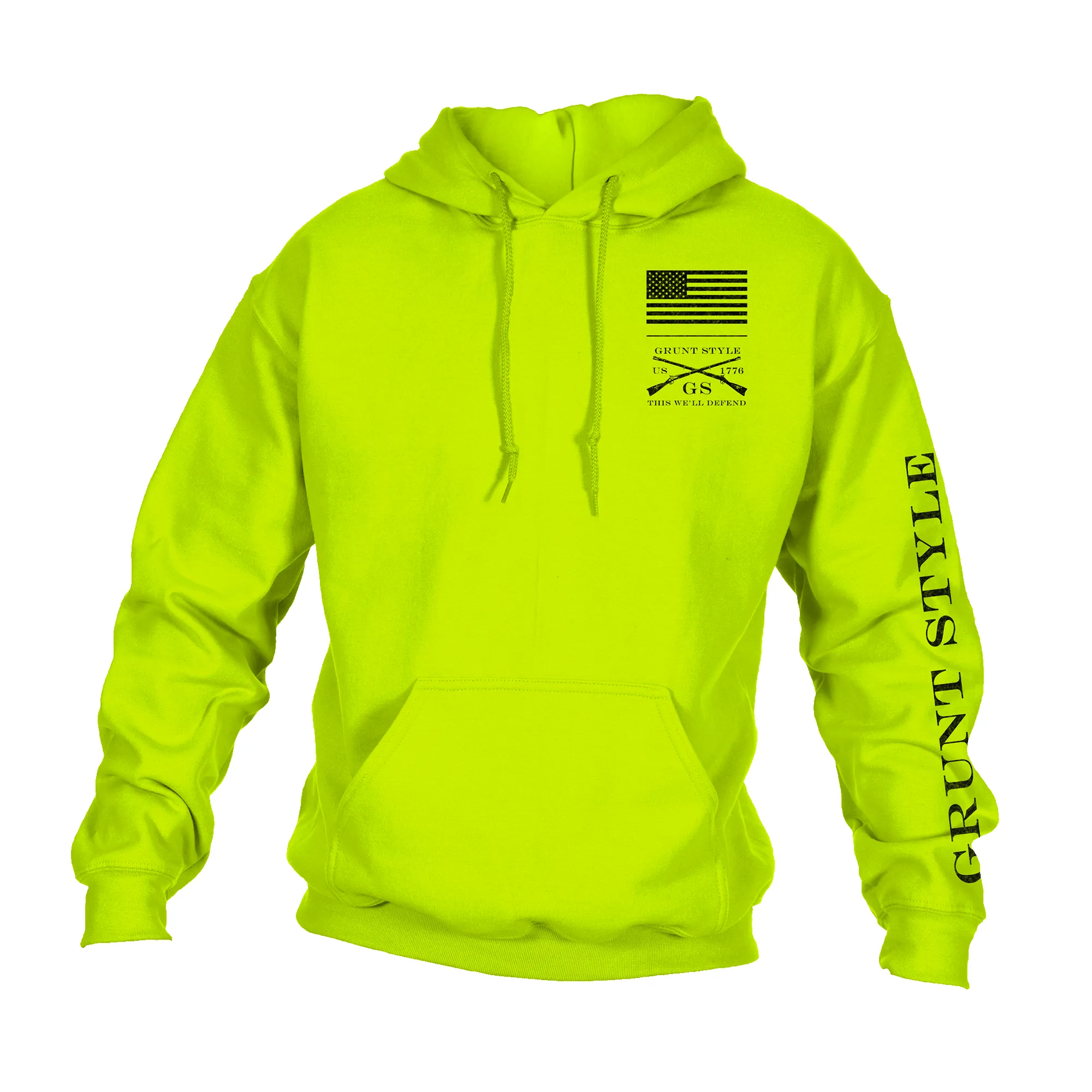 Base Hoodie - Safety Green sold by Grunt Style product image thumbnail 5
