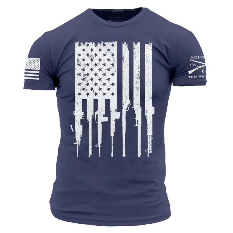 Rifle Flag T-Shirt - Future Dusk sold by Grunt Style