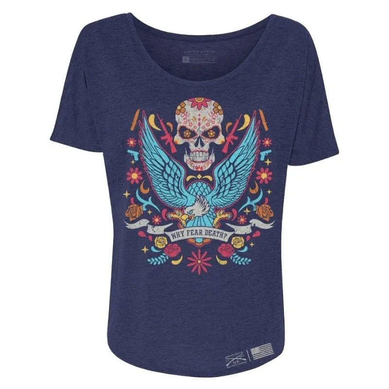 Women's Why Fear Death Slouchy Fit T-Shirt - Future Dusk sold by Grunt Style
