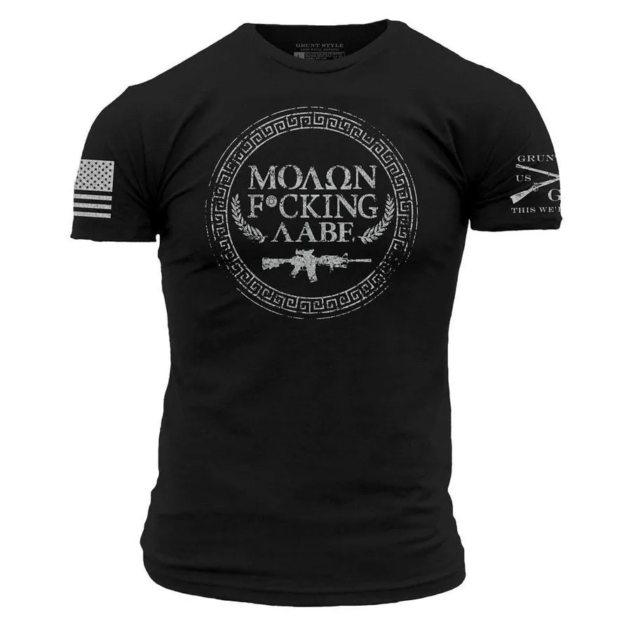 Molon Labe T-Shirt - Black sold by Grunt Style