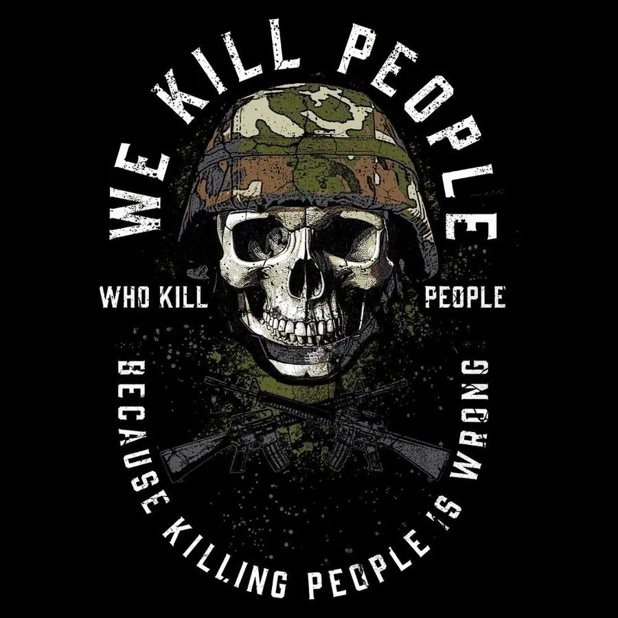 We Kill People 2.0 T-Shirt - Black sold by Grunt Style product image thumbnail 2