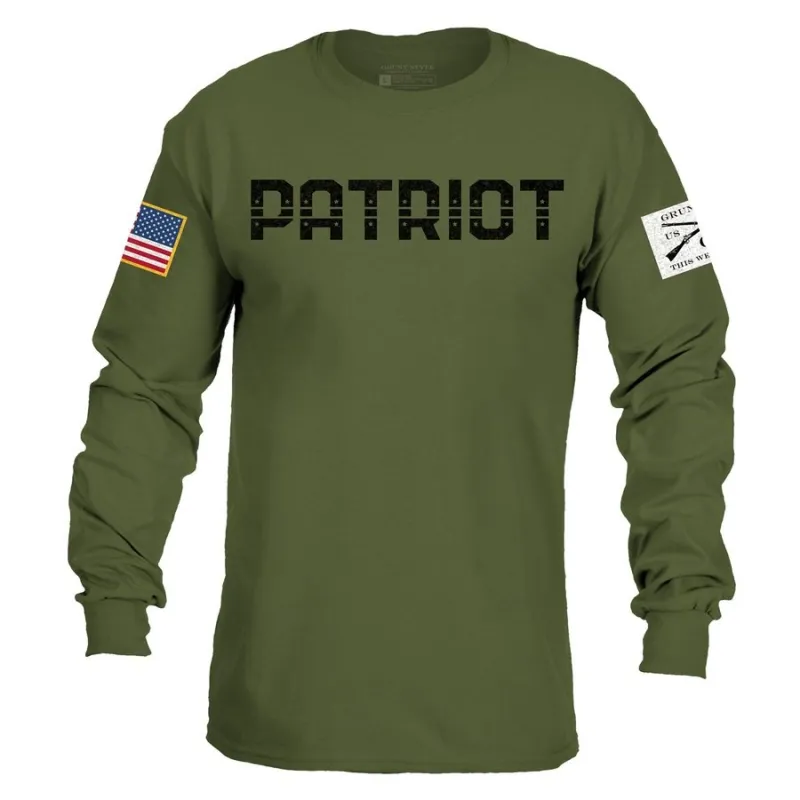 Patriot Long Sleeve - Military Green sold by Grunt Style