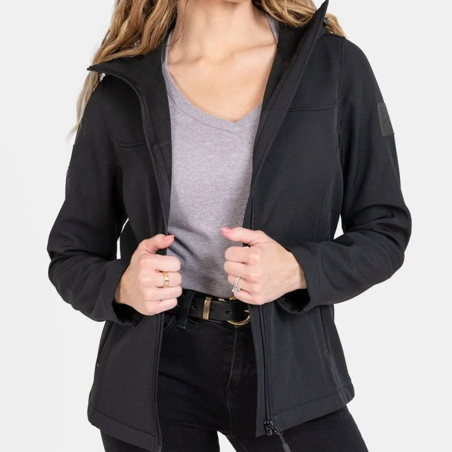 Women's Soft Shell Jacket - Black sold by Grunt Style