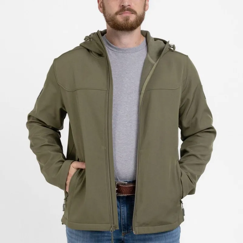 Men's Soft Shell Jacket - Military Green sold by Grunt Style