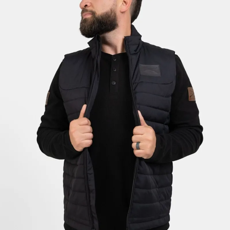 Men's Quilted Vest - Black sold by Grunt Style