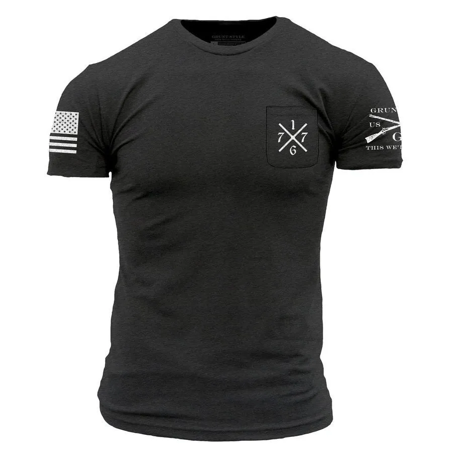 Liberty Or Death Pocket T-Shirt - Black sold by Grunt Style product image thumbnail 3