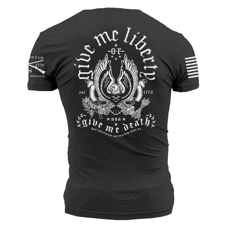 Liberty Or Death Pocket T-Shirt - Black sold by Grunt Style product image thumbnail 4