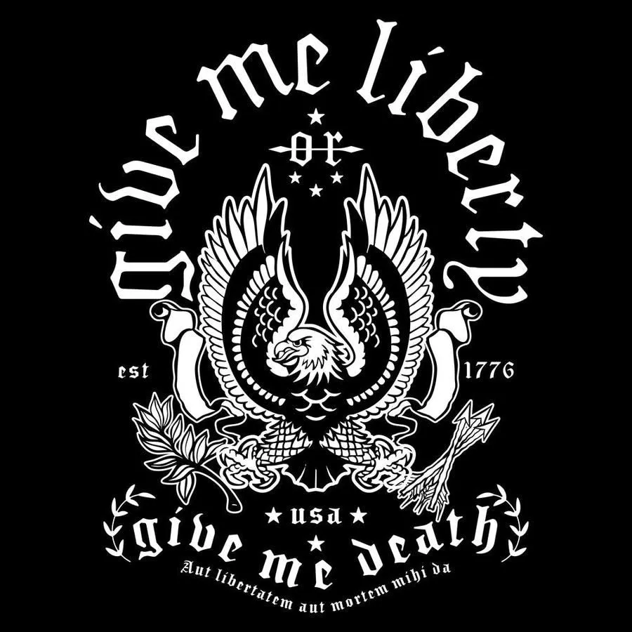 Liberty Or Death Pocket T-Shirt - Black sold by Grunt Style product image thumbnail 2