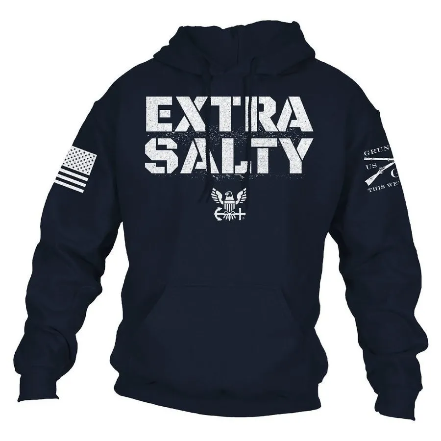 USN - Extra Salty Hoodie - Navy sold by Grunt Style