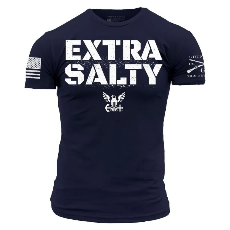 USN - Extra Salty T-Shirt - Navy sold by Grunt Style