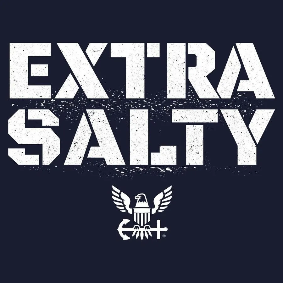 USN - Extra Salty T-Shirt - Navy sold by Grunt Style product image thumbnail 2