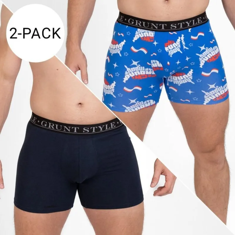 Base Command 2-Pack Boxer Briefs - Navy & FAFO made by Grunt Style