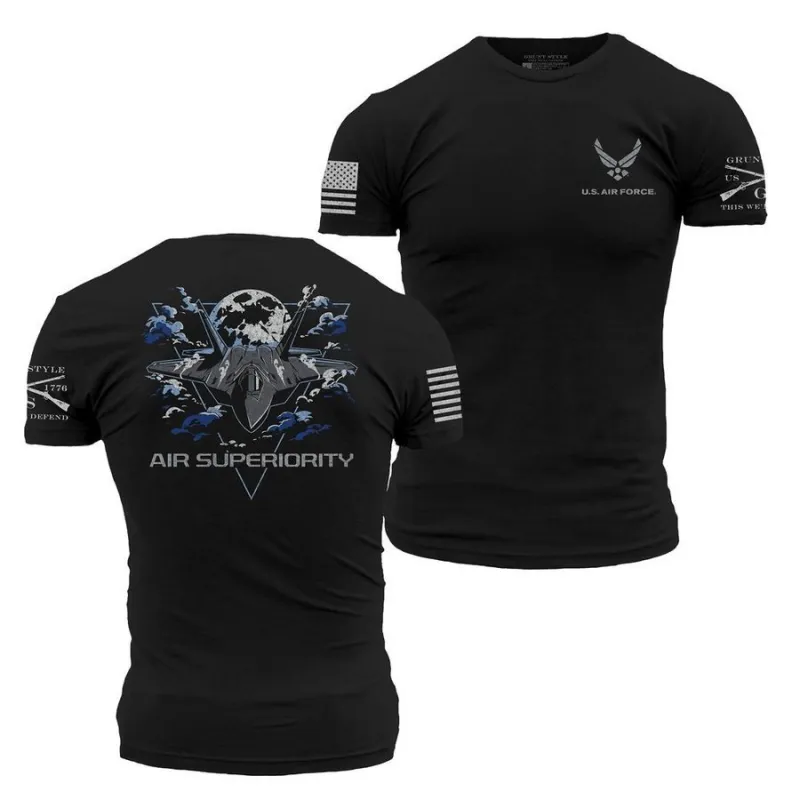 USAF - Air Superiority T-Shirt - Black sold by Grunt Style