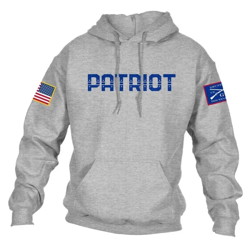 Patriot Hoodie - Sport Gray sold by Grunt Style
