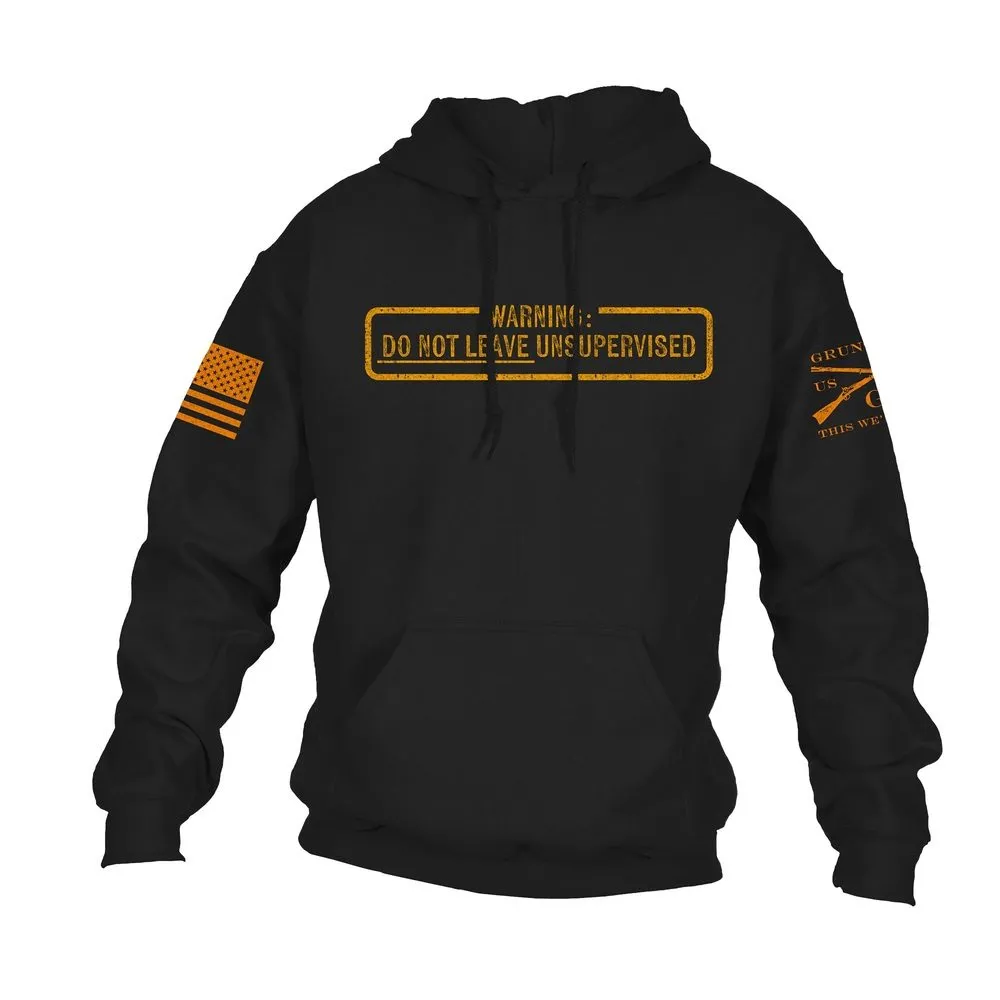 Needs Supervision Hoodie - Black sold by Grunt Style product image thumbnail 4