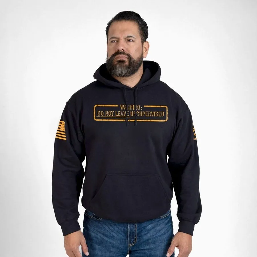 Needs Supervision Hoodie - Black sold by Grunt Style product image thumbnail 3