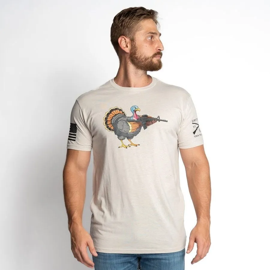 Triggered Turkey T-Shirt - Sand sold by Grunt Style product image thumbnail 3